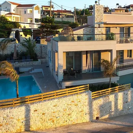 Exquisite Crete Kleanthi 4 Bedroom Private Pool Panoramic Sea View Chania Stalos